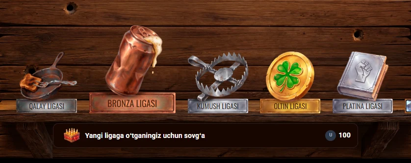Beer Casino ligalari va sodiqlik mukofotlari